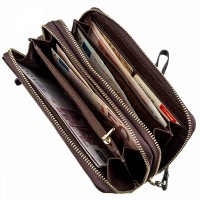 Женский коричневый кошелёк из натуральной лаковой кожи ST Leather 18908