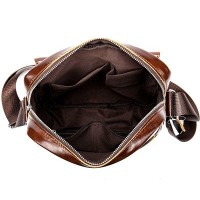 Мужская коричневая кожаная сумка Joynee bd10-8516