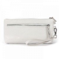 Женская кожаная косметичка Cosmetic  A-00276 white