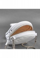 Кожаная женская сумка	мини Kroha белая флотар TW-KROHA-WHITE-FLO