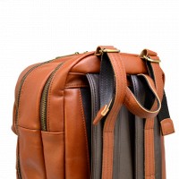 Кожаный мужской рыжий рюкзак TARWA gb-7340-3md