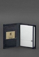 Кожаная обложка для паспорта 1.0 темно-синяя краст BN-OP-1-NAVY-BLUE