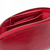 Женская кожаная косметичка Amelin GRANDE PELLE 11303 Красная