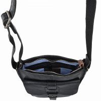 Мужская кожаная сумка через плечо Ashwood 4551 VT BLK