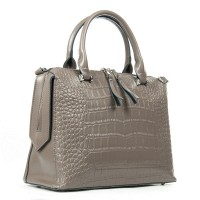 Женская кожаная сумка ALEX RAI 8542 khaki croco