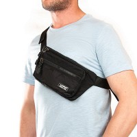 Мужская сумка на пояс Lanpad 82063 black