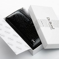 Женский лаковый кожаный кошелек PE DR. BOND PEW501-2 black