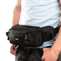 Мужская сумка на пояс Lanpad  63737 black