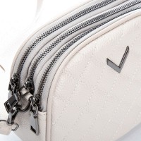 Женский молодежный кожаный клатч ALEX RAI 60065 white
