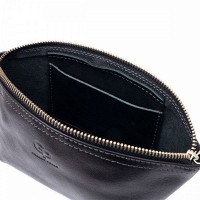 Женская кожаная косметичка Amelin GRANDE PELLE 11302 Черная