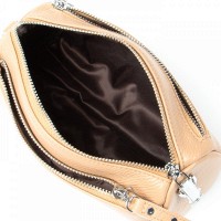 Молодежный клатч из кожи ALEX RAI BM 88083-13 camel