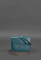 Женская кожаная поясная сумка/кроссбоди BlankNote Mini зеленая BN-BAG-38-2-MALACHITE