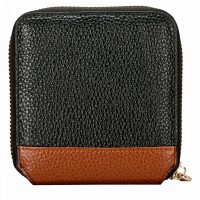 Кожаный женский кошелек Smith and Canova 26803 Althorp (Black-Tan)