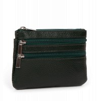 Женская кожаная косметичка-ключница Cosmetic A-00141 d-green