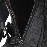 Мужская кожаная сумка-слинг Borsa Leather K1029-black