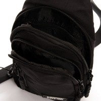 Мужская тканевая сумка-слинг Lanpad 20829 black мал