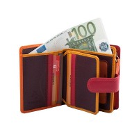 Женский кожаный кошелек Visconti RB40 Bali c RFID (Orange Multi)