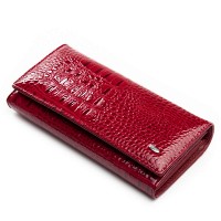 Женский лаковый кожаный кошелек PE DR. BOND PEW1-V-2 red