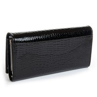 Женский кожаный лаковый кошелек SERGIO TORRETTI FEW1-V black