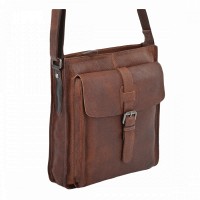 Мужская кожаная сумка через плечо Ashwood 4552 Tan