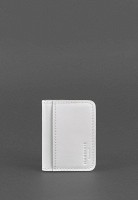 Кожаный кард-кейс BlankNote 4.0 белый bn-kk-4-light