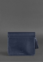 Женская кожаная сумка BlankNote Лилу темно-синяя BN-BAG-3-NAVY-BLUE