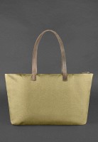 Кожаная плетеная женская сумка BlankNote Пазл Xl темно-коричневая Crazy Horse - BN-BAG-34-O