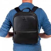 Мужской рюкзак кожаный BRETTON 1650-15 black