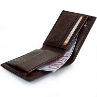 Коричневое мужское кожаное портмоне DESISAN SHI0723-019