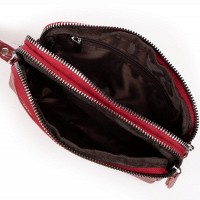Женская кожаная косметичка Cosmetic 6002-A bordo