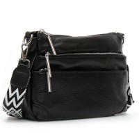 Женская кожаная сумка через плечо ALEX RAI 8269 black