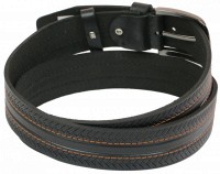 Мужской кожаный ремень под джинсы Skipper 1056-40 черный 4 см