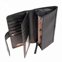 Английский женский кожаный кошелек Ashwood J53 BLACK (Черный)