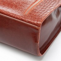 Женская кожаная сумка классическая ALEX RAI 5052 camel croco