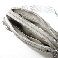 Женский молодежный кожаный клатч ALEX RAI 99092 l.grey