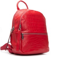 Женский кожаный рюкзак ALEX RAI 95518-9 red