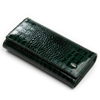 Женский лаковый кожаный кошелек PE DR. BOND PEW1-V green