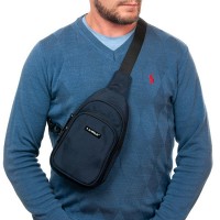 Мужская тканевая сумка-слинг Lanpad 63744 blue