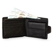 Мужской кожаный кошелек BE BRETTON 210L black