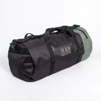 Спортивная сумка-тубус черный с зеленым MAD XXL 50L