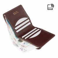 Кожаный мужской кошелек с RFID защитой Visconti tsc39 brn