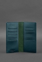 Кожаное портмоне-купюрник BlankNote 11.0 зеленое BN-PM-11-MALACHITE