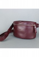 Кожаная поясная сумка бордовая TW-BELTBAG-MARS-KSR