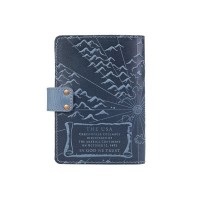 Обложка для паспорта из кожи Hi Art «Discoveries» PB-02/1 Shabby Lagoon