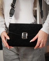 Женская замшевая сумка ALEX RAI 93055 black