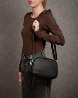 Женский молодежный кожаный клатч ALEX RAI 17006 black