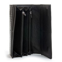 Женский кожаный лаковый кошелек SERGIO TORRETTI FEW501-2 black