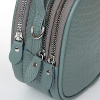 Молодежный клатч из кожи ALEX RAI F-5501 blue