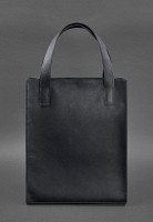 Женский кожаный шоппер Бэтси с карманом синяя Краст  BN-BAG-10-1-NAVY-BLUE