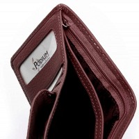 Женский кожаный кошелек Bright DR. BOND WS-415-1 wine red